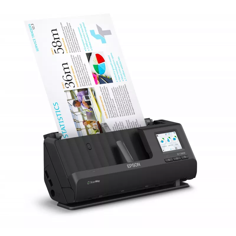 Epson ES-C380W ADF + Digitalizador de alimentação 600 x 600 DPI A4 preto