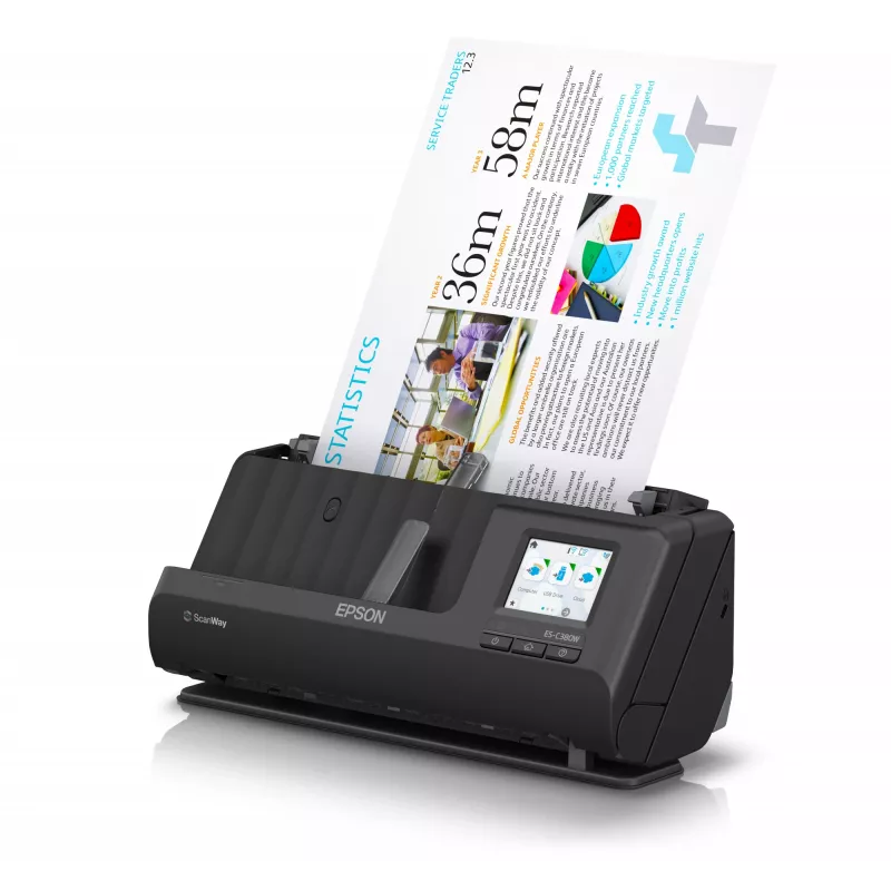 Epson ES-C380W ADF + Digitalizador de alimentação 600 x 600 DPI A4 preto