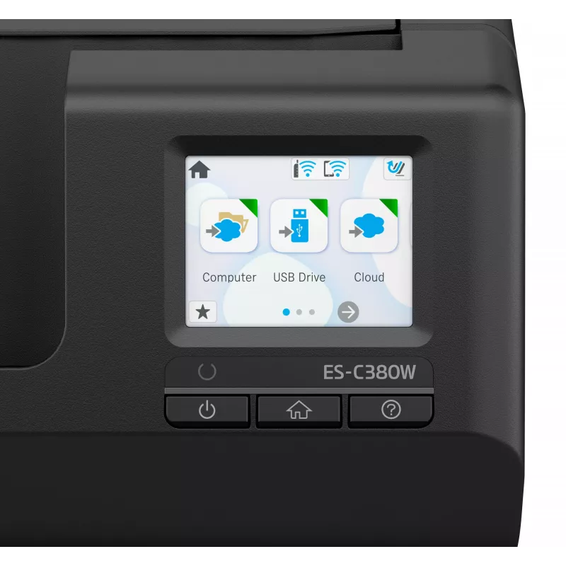 Epson ES-C380W ADF + Digitalizador de alimentação 600 x 600 DPI A4 preto