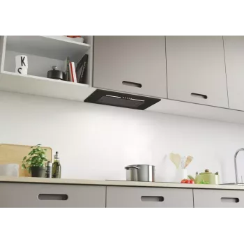 Exaustor de encastrar CANDY CPY5MBG, 520 mm, 298 m³/h, vidro preto, extração/recirculação