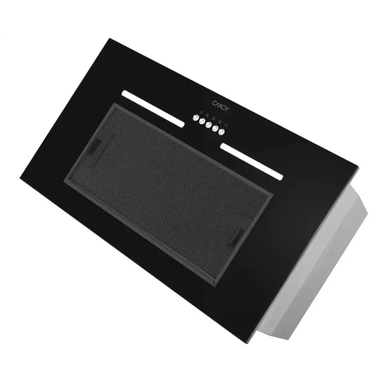 Exaustor de encastrar CANDY CPY5MBG, 520 mm, 298 m³/h, vidro preto, extração/recirculação
