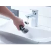 Panasonic ES-RW33 máquina de barbear elétrica de lâminas, Wet & Dry, sem fios, aparador retrátil, autonomia de 30 min, preto/prateado