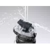 Panasonic ES-RW33 máquina de barbear elétrica de lâminas, Wet & Dry, sem fios, aparador retrátil, autonomia de 30 min, preto/prateado