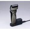 Panasonic ES-RW33 máquina de barbear elétrica de lâminas, Wet & Dry, sem fios, aparador retrátil, autonomia de 30 min, preto/prateado