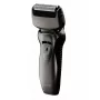 Panasonic ES-RW33 máquina de barbear elétrica de lâminas, Wet & Dry, sem fios, aparador retrátil, autonomia de 30 min, preto/prateado