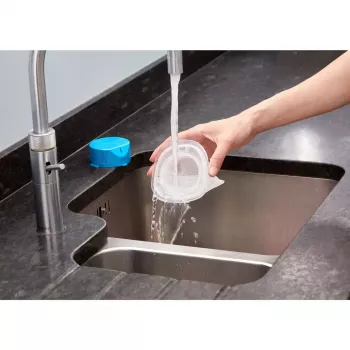 Black & Decker NVC215WA-QW DustBuster aspirador de mão sem fios, capacidade de pó 0,3 l, 1500 mAh de iões de lítio, filtro lavável, azul/cinzento