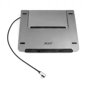 Suporte para portátil Acer HP.DSCAB.012 para portáteis de 11,6–15,6 polegadas, prateado, 270×45×300 mm, 0,821 kg