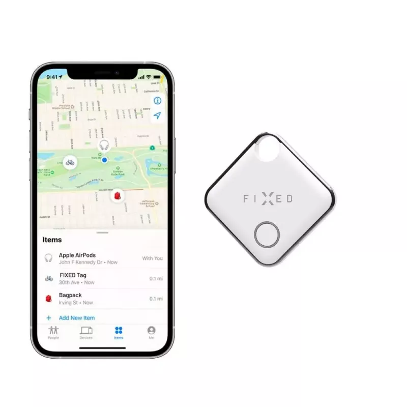 Etiqueta de localização Bluetooth FIXED FIXTAG-WH — leve, 11 g, branco