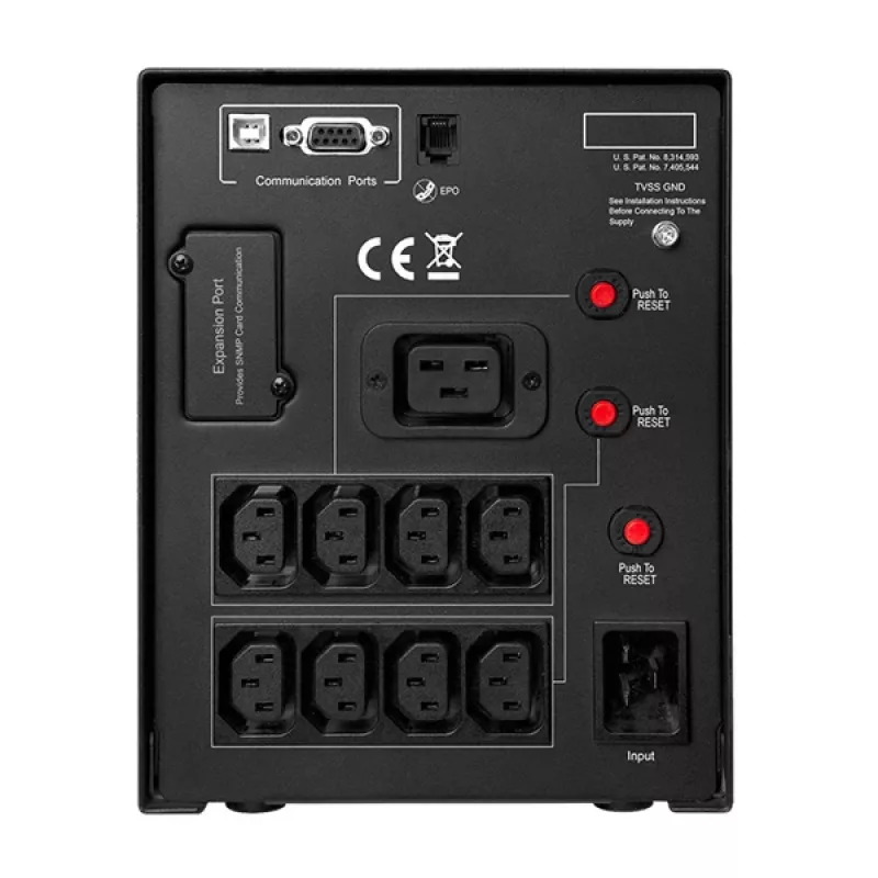 UPS (fonte de alimentação ininterrupta) CyberPower PR3000ELCDSL Line-Interactive 3 kVA 2700 W 9 tomadas AC