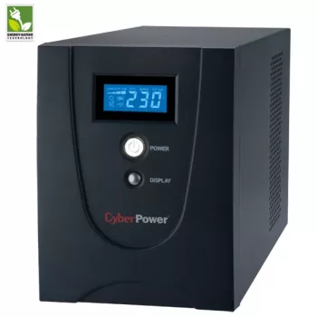 Fonte de alimentação ininterrupta CYBERPOWER VALUE2200EILCD, 2,2 kVA (1320 W), 6 saídas AC, AVR, LCD, torre, 230 V