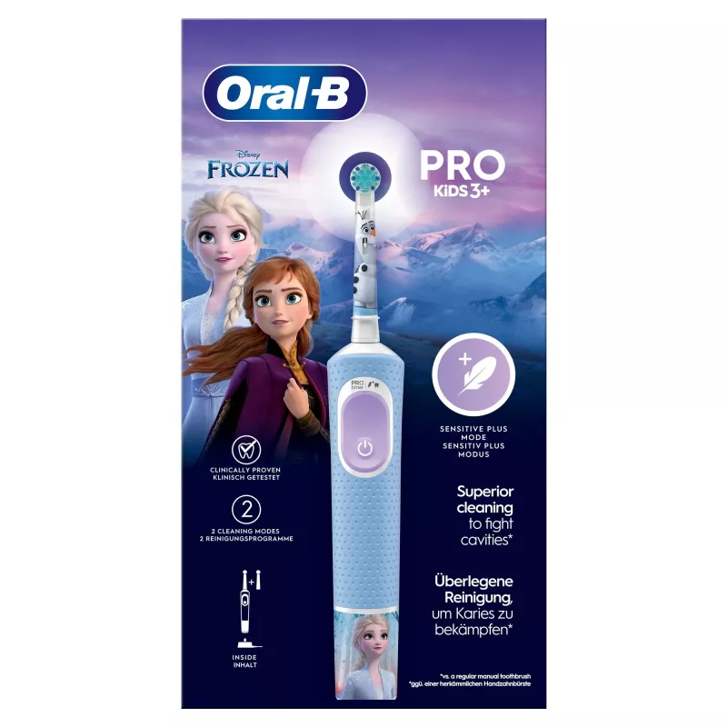 Escova de dentes rotativa infantil Oral-B Pro Kids azul-claro