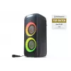 Sharp PS-949 XParty Street Beat coluna para festas, 132 W, Bluetooth 5.0, bateria integrada, 12 h de reprodução, IPX4, USB/AUX, espetáculo de luzes LED, preta