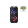 Sharp PS-949 XParty Street Beat coluna para festas, 132 W, Bluetooth 5.0, bateria integrada, 12 h de reprodução, IPX4, USB/AUX, espetáculo de luzes LED, preta