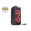 Sharp PS-949 XParty Street Beat coluna para festas, 132 W, Bluetooth 5.0, bateria integrada, 12 h de reprodução, IPX4, USB/AUX, espetáculo de luzes LED, preta
