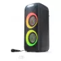 Sharp PS-949 XParty Street Beat coluna para festas, 132 W, Bluetooth 5.0, bateria integrada, 12 h de reprodução, IPX4, USB/AUX, espetáculo de luzes LED, preta