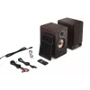 Altifalantes de estante Sharp 2 vias castanho com fios e sem fios 60 W