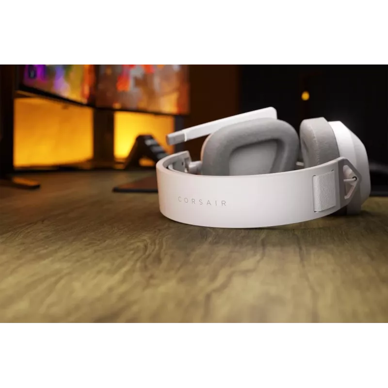 Headset gaming CORSAIR HS80 MAX – sem fios – branco
