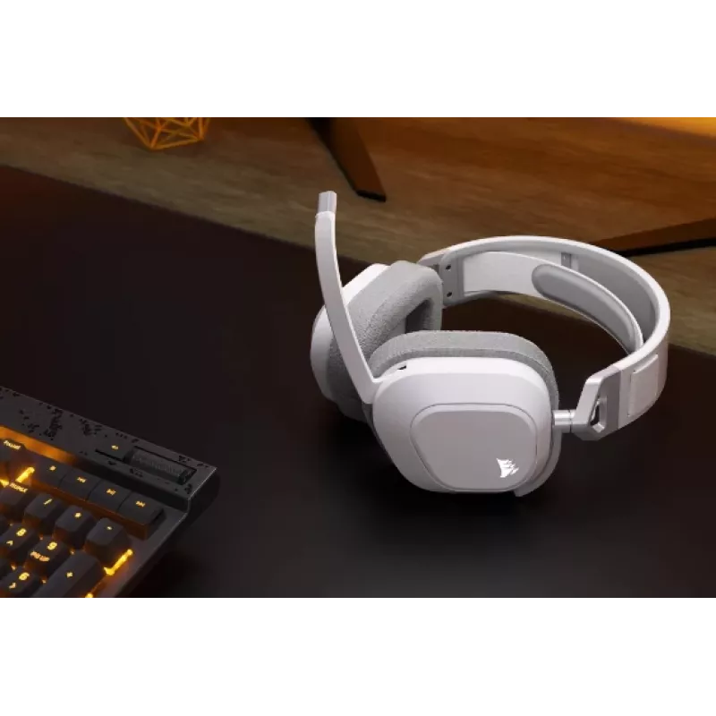 Headset gaming CORSAIR HS80 MAX – sem fios – branco