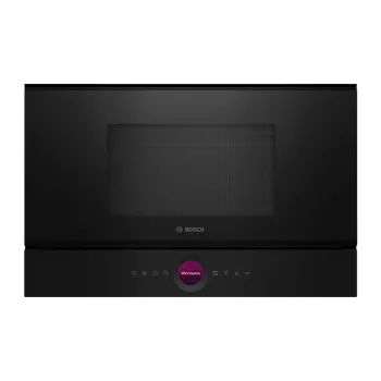 Micro-ondas de encastre Bosch Serie 8 BFL7221B1 — 900 W, 21 L, controlo tátil, preto