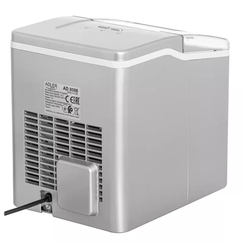 Máquina de fazer gelo Adler AD 8086 Potência 100 W prateada
