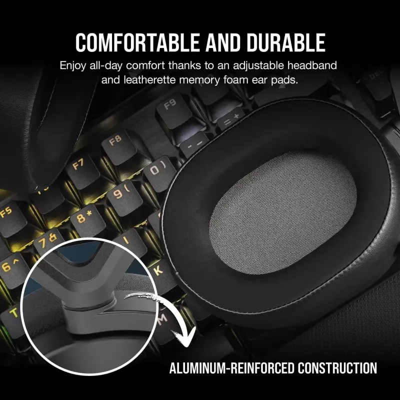 CORSAIR Headset gaming HS65 - Wireless - Carbon