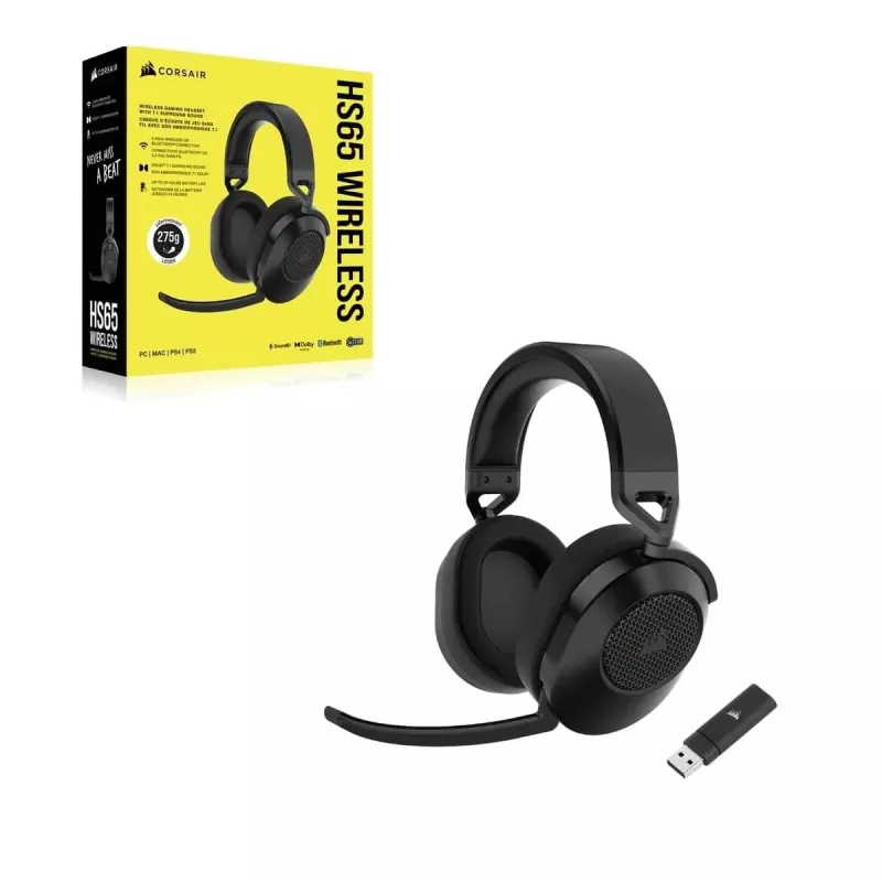 CORSAIR Headset gaming HS65 - Wireless - Carbon
