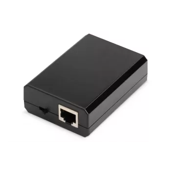 DIGITUS Splitter Gigabit PoE+, 10/100/1000 Mbit/s, 24 W Entrada: 802.3at PoE, Saída: 5V/2A, 9V/2A, 12V/2A, caixa de plástico, preto