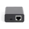 DIGITUS Splitter Gigabit PoE+, 10/100/1000 Mbit/s, 24 W Entrada: 802.3at PoE, Saída: 5V/2A, 9V/2A, 12V/2A, caixa de plástico, preto