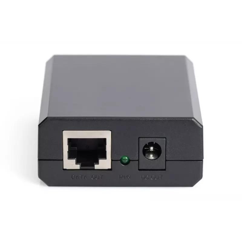 DIGITUS Splitter Gigabit PoE+, 10/100/1000 Mbit/s, 24 W Entrada: 802.3at PoE, Saída: 5V/2A, 9V/2A, 12V/2A, caixa de plástico, preto