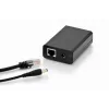 DIGITUS Splitter Gigabit PoE+, 10/100/1000 Mbit/s, 24 W Entrada: 802.3at PoE, Saída: 5V/2A, 9V/2A, 12V/2A, caixa de plástico, preto