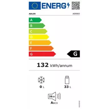 Frigorífico de vinho termoelétrico Adler AD 8083 — 12 garrafas, independente, preto, 33 L, 12–18 °C