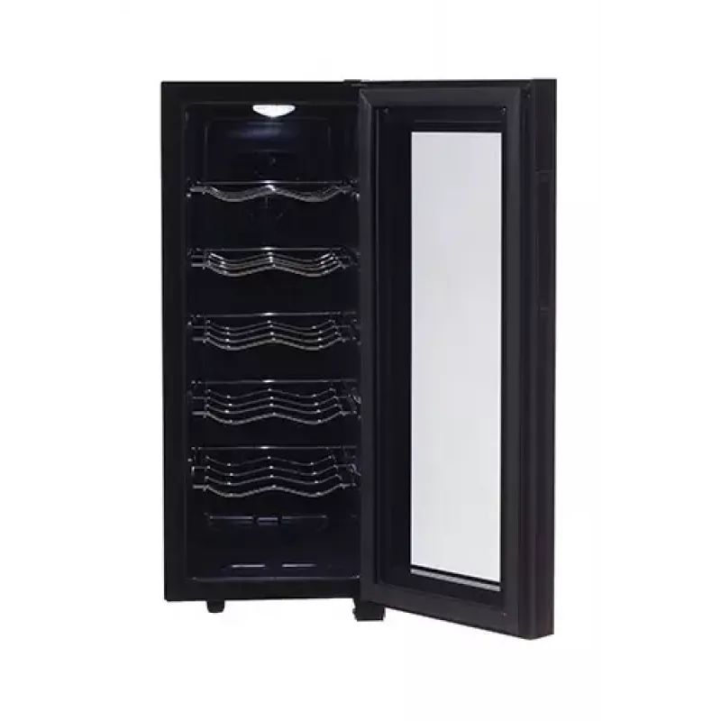 Frigorífico de vinho termoelétrico Adler AD 8083 — 12 garrafas, independente, preto, 33 L, 12–18 °C