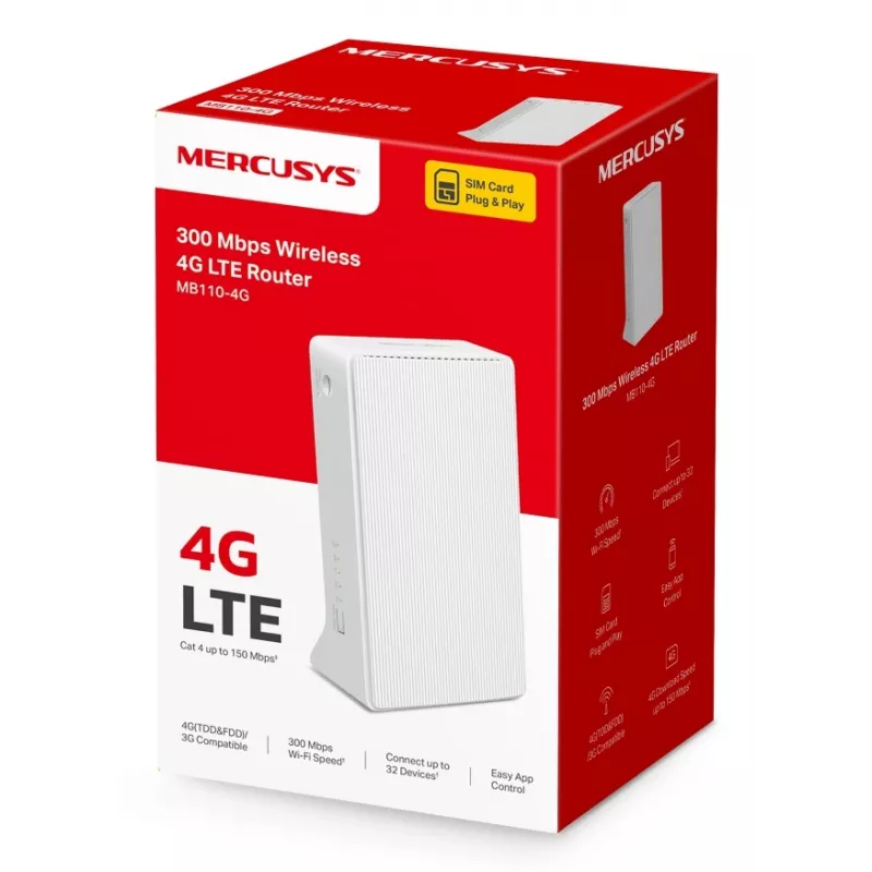 MERCUSYS MB110-4G Router Wi-Fi Ethernet Single-Band (2,4 GHz) - Branco