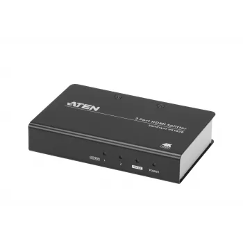 ATEN Splitter HDMI 2 portas True 4K a 60 Hz (4:4:4), HDMI, 2x HDMI, 4096 x 2160 píxeis, Preto, Metal, 4K Ultra HD