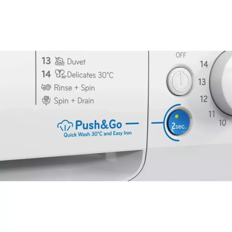 Máquina de lavar roupa de carregamento frontal Indesit BWE 91496X WSV EE — 9 kg, 1400 rpm, A energia, branco