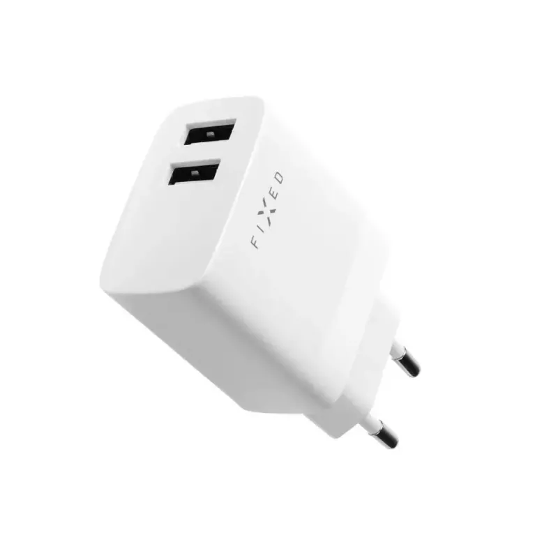 Carregador para dispositivos móveis FIXED FIXC17N-2U-WH AC Carregamento rápido Smartphone Tablet Branco