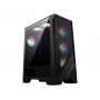 Caixa para PC MSI MAG FORGE 120A AIRFLOW Midi-Tower — Preto, Vidro temperado, Mesh, 3 ventoinhas frontais de 120 mm, 2 ventoinhas superiores de 120 mm, suporte ATX