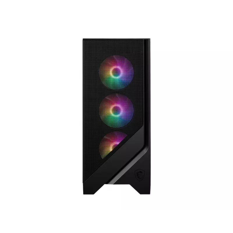 Caixa para PC MSI MAG FORGE 120A AIRFLOW Midi-Tower — Preto, Vidro temperado, Mesh, 3 ventoinhas frontais de 120 mm, 2 ventoinhas superiores de 120 mm, suporte ATX