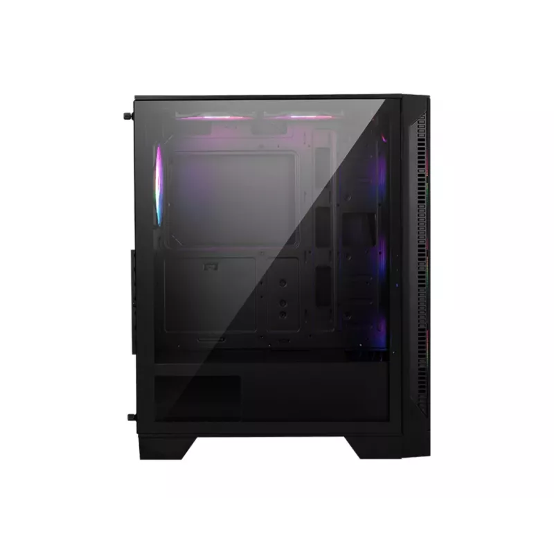 Caixa para PC MSI MAG FORGE 120A AIRFLOW Midi-Tower — Preto, Vidro temperado, Mesh, 3 ventoinhas frontais de 120 mm, 2 ventoinhas superiores de 120 mm, suporte ATX