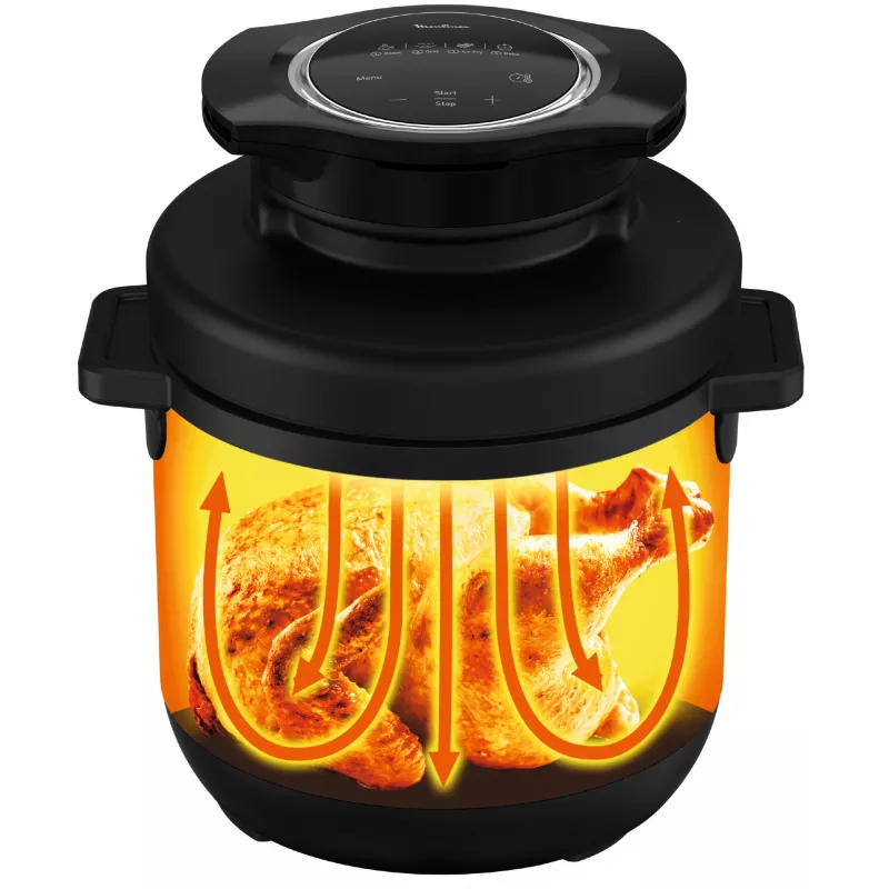 Panela elétrica multifunções e fritadeira Tefal Turbo Cuisine & Fry CY7788 — 7,6 l, 1200 W, 15 programas, preto