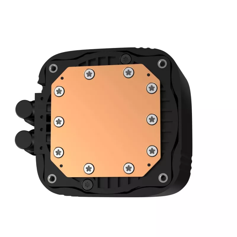 Refrigeração líquida All-in-One DeepCool LS720S Zero Dark — 3 ventoinhas de 120 mm, radiador de 360 mm, tubos de 41 cm, bomba de 6 W, suporte LGA1151/AM4/AM5, preto