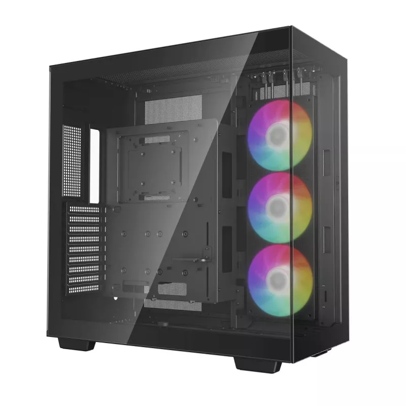 DeepCool CH780 caixa Full Tower para gaming, E-ATX, janela lateral de vidro temperado, sem fonte de alimentação, preta