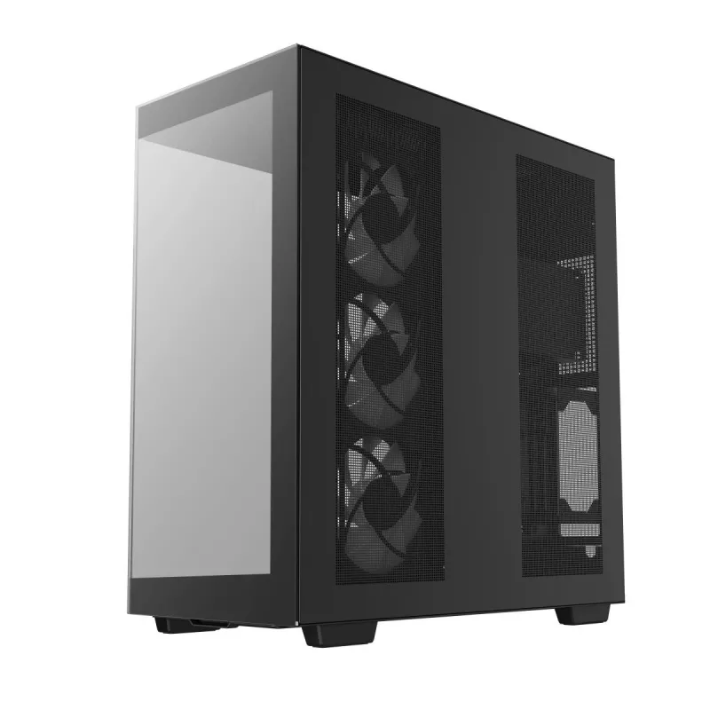 DeepCool CH780 caixa Full Tower para gaming, E-ATX, janela lateral de vidro temperado, sem fonte de alimentação, preta