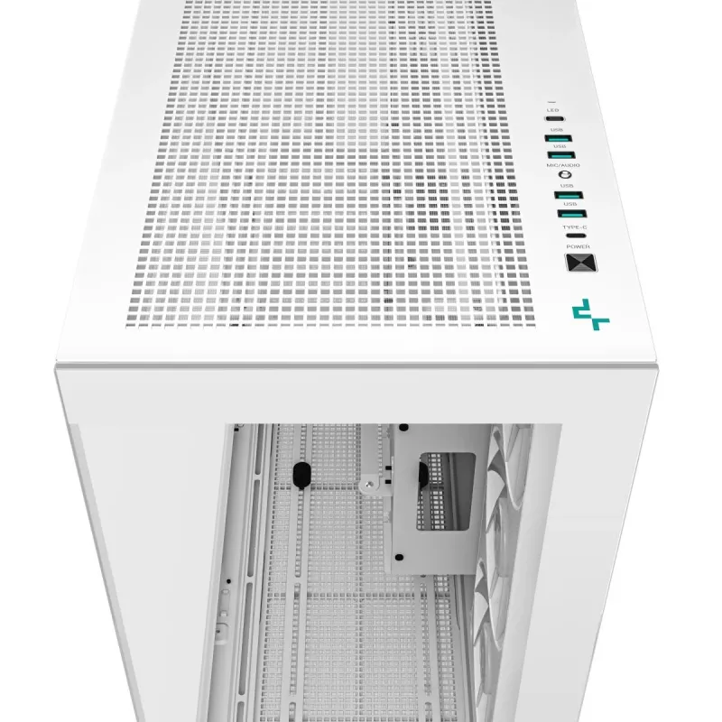 DeepCool CH780 WH caixa Full Tower para gaming, E-ATX, janela lateral de vidro temperado, sem fonte de alimentação, branca