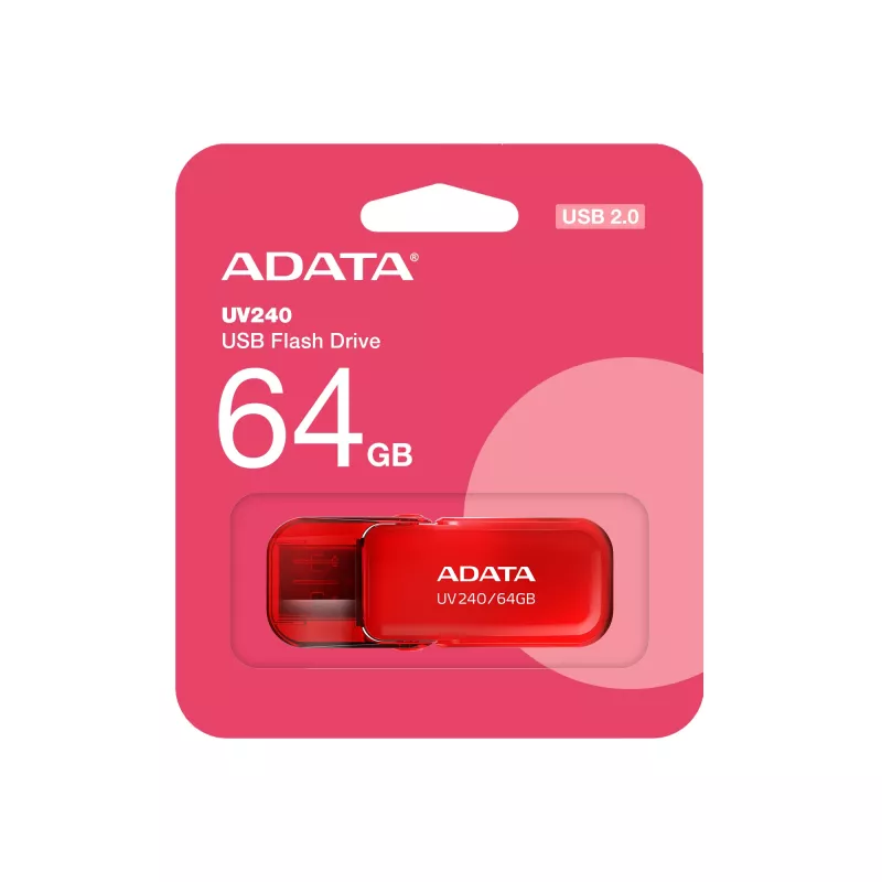Pen USB ADATA UV240 64 GB USB Type-A 2.0 vermelho