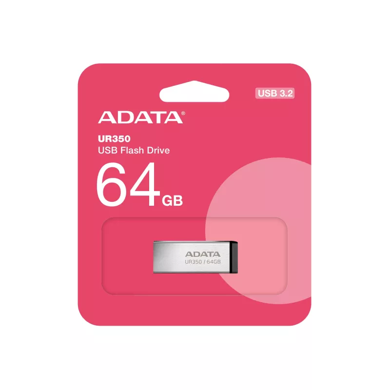 Pen USB ADATA UR350 64 GB USB Type-A 3.2 Gen 1 (3.1 Gen 1) preto