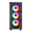Caixa de PC DeepCool CC560 ARGB V2 Midi-Tower preto — ATX/Micro-ATX/Mini-ITX, vidro temperado, aRGB, suporta GPU até 370 mm