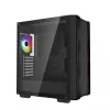 Caixa de PC DeepCool CC560 ARGB V2 Midi-Tower preto — ATX/Micro-ATX/Mini-ITX, vidro temperado, aRGB, suporta GPU até 370 mm