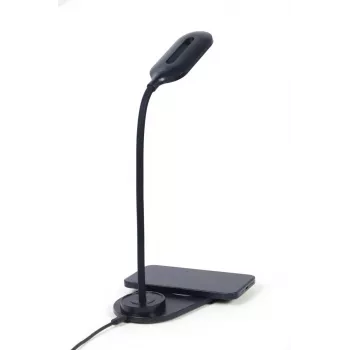 Candeeiro de secretária GEMBIRD com carregador sem fios, preto
