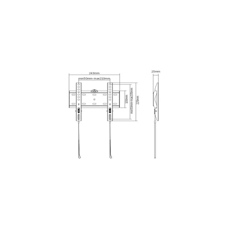 Suporte de parede para TV GEMBIRD (fixo), 23in-42in